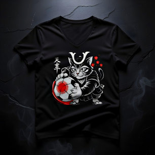 T-shirt Fierce Samouraï Chat de Football pour Femm