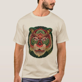 T-shirt Fierce Tigre Tribal Face