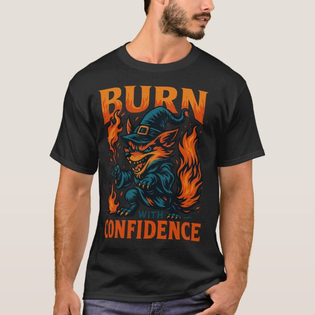 T-shirt Fierce Witch Fox Cartoon Illustration (Devant)