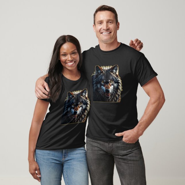 T-shirt Fierce Wolf – Symbol of Strength and Freedom (Unisexe)