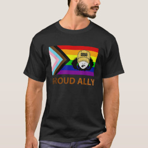 T-shirt Fière Ally 1865 Junetdix femmes noires LGBT Rainbo