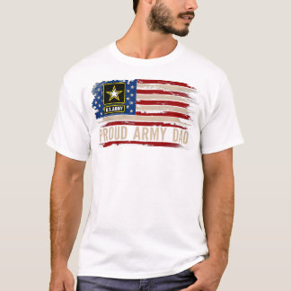 T-shirt Fière armée papa américain drapeau vétéran