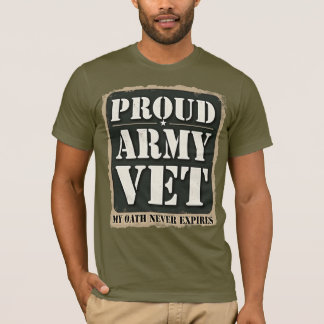 T-shirt Fière Armée Vet Mon Serment N'Expire Jamais
