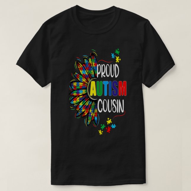 T-shirt Fière autisme Cousin 1 (Design devant)