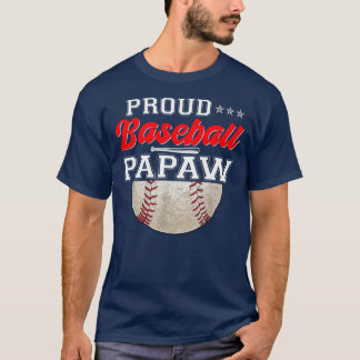 T-shirt Fière balle de baseball Papaw Ball Fête des pères