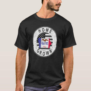 T-shirt Fière bannière de l'État américain chez nous culti