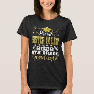 T-shirt Fière belle-sœur de diplômé de 8e année 2026 Gra