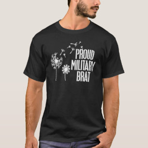 T-shirt Fière Brat Militaire Mois Enfant Militaire Purple 