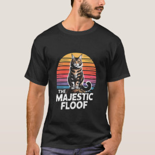 T-shirt Fière chat Maine Coon Floof Rétro Crépuscule Félin