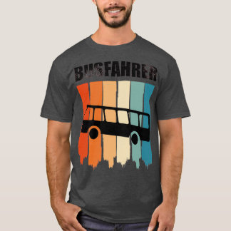 T-shirt fière chauffeur de bus retro bus