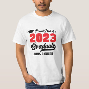 T-shirt Fière DAD d'un 2023 Graduate Red Bold Script