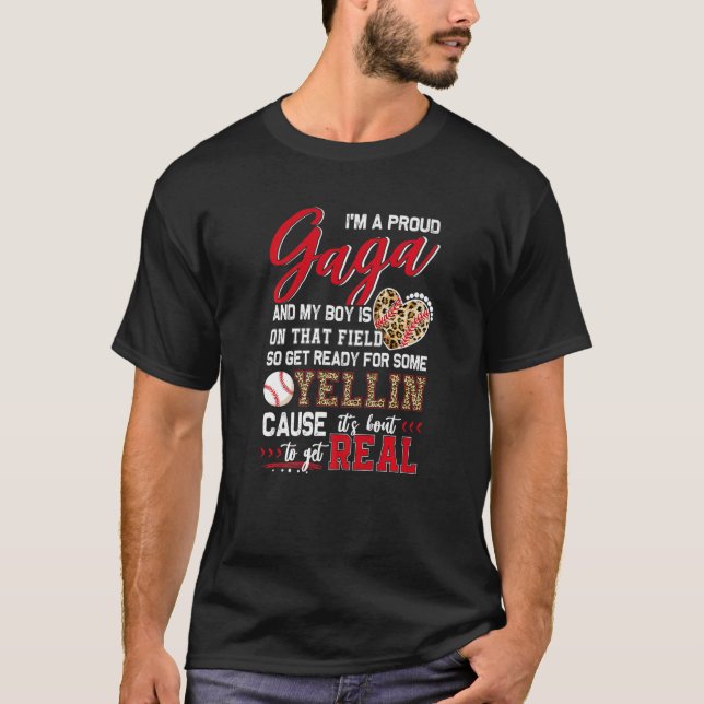 T-shirt Fière De Baseball Gaga Baseball Famille De Basebal (Devant)