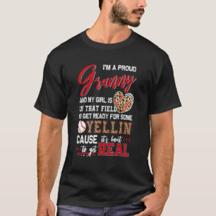 T-shirt Fière De Baseball Granny Baseball Famille De Baseb