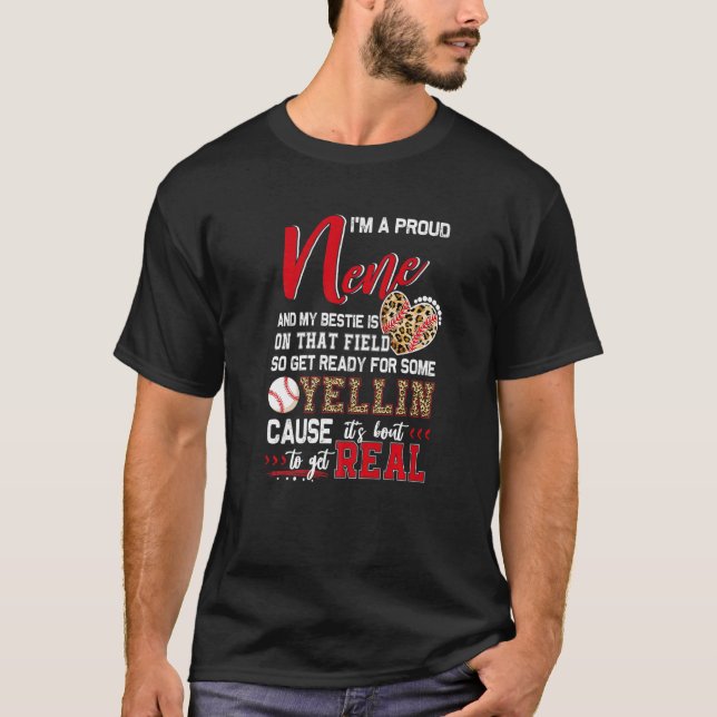 T-shirt Fière De Baseball Nene Baseball Famille Correspond (Devant)