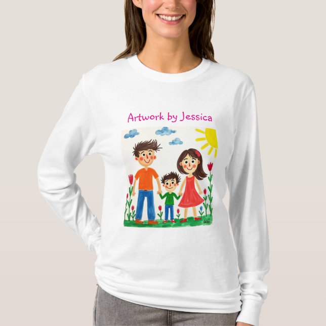 T-shirt Fière de la peinture artistique de votre enfant (Devant)