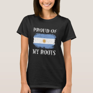 T-shirt Fière De Mes Racines Argentines Drapeau Arg Argent
