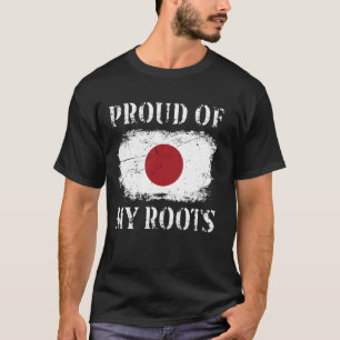 T-shirt Fière De Mes Racines Japonaises Drapeau Japonais J