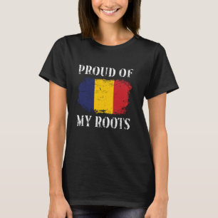 T-shirt Fière De Mes Racines Roumaines Drapeau Roumain Rou