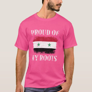 T-shirt Fière De Mes Racines Syriennes Drapeau Syrien Syri