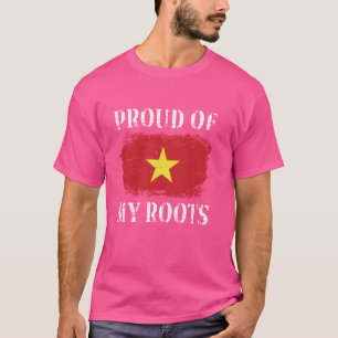 T-shirt Fière De Mes Racines Vietnamiennes Drapeau Vietnam