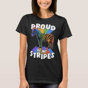 T-shirt Fière De Mes Rayures Gay Zebra Pride Citation Arc