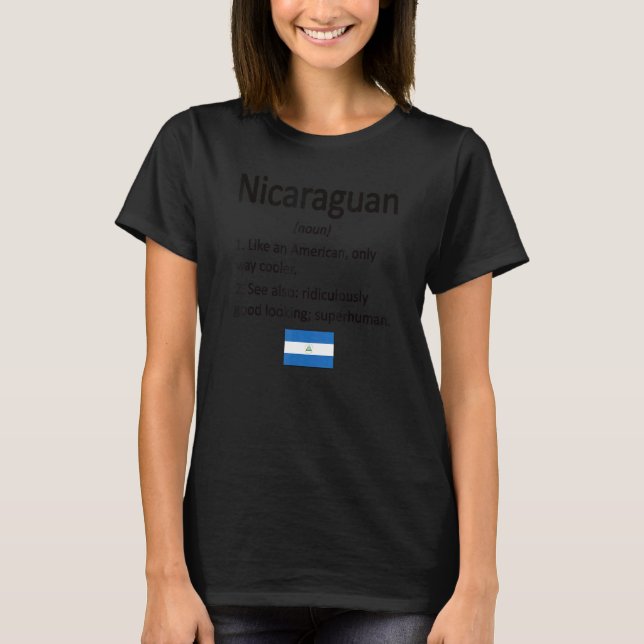 T-shirt Fière Définition nicaraguayenne Nicaragua Drapeau  (Devant)