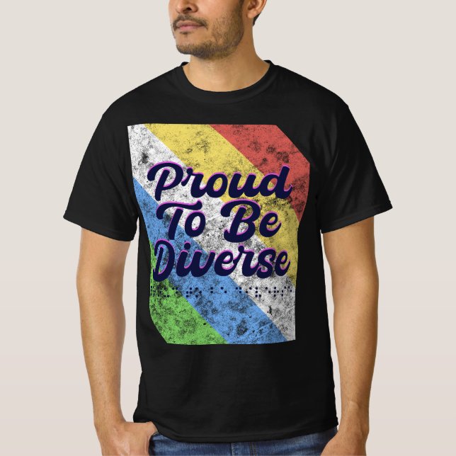 T-shirt Fière D'Être Diverse - Handicap Fierté (Devant)