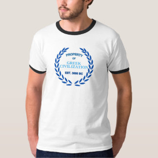 T-shirt Fière d'être grecque -Propriété de la civilisation
