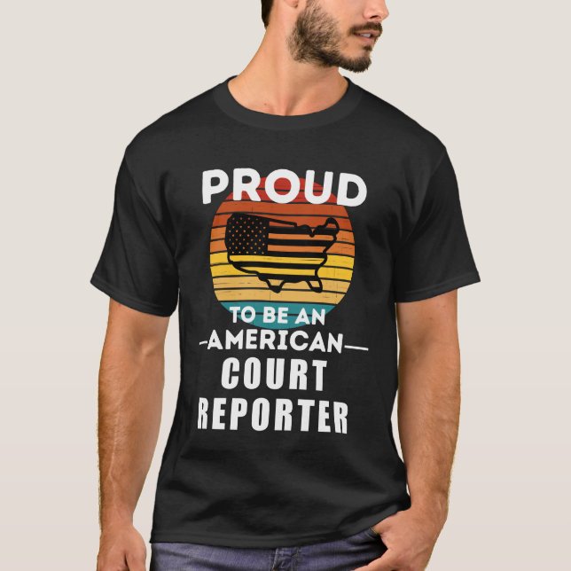T-shirt Fière d'être un journaliste de la cour américaine (Devant)