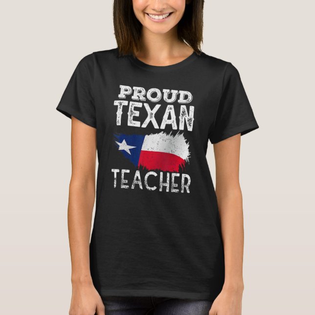 T-shirt Fière Enseignante Texane Cute Texas Patriotic Prid (Devant)