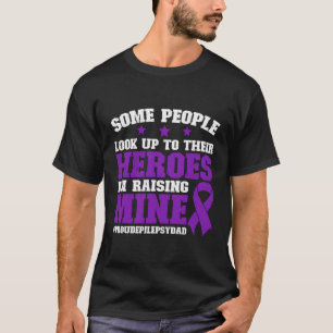 T-shirt Fière Épilepsie Papa D'Une Épilepsie Guerrier Papa
