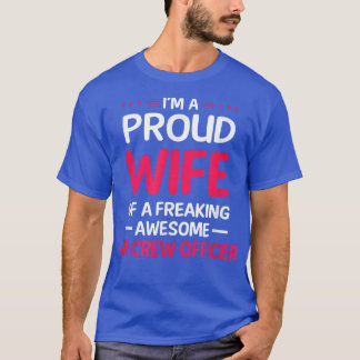 T-shirt Fière épouse d'un officier de l'équipage aérien T-
