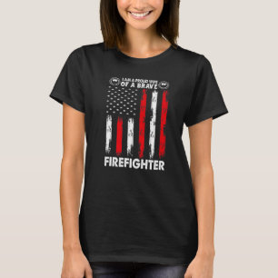 T-shirt Fière épouse d'un pompier