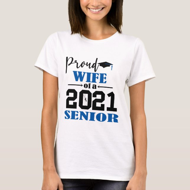 T-shirt Fière épouse d'un senior 2021 (Devant)