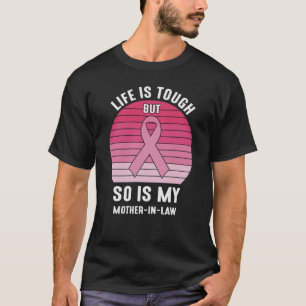 T-shirt Fière famille Cancer du sein guerrière Mère-en-Bel