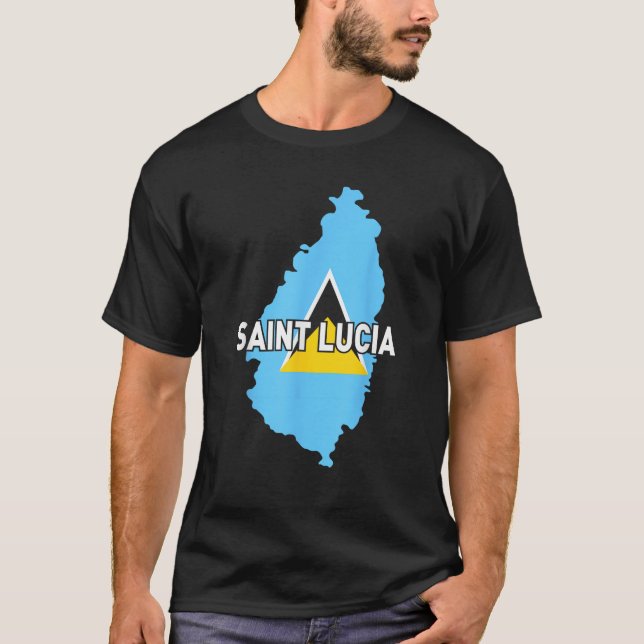 T-shirt Fière famille et drapeau patriotique de Sainte-Luc (Devant)