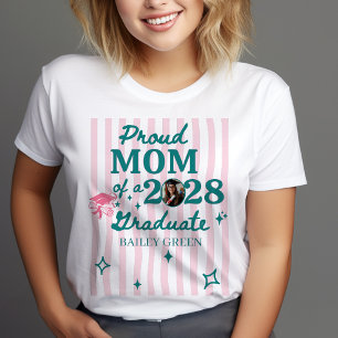 T-shirt Fière Famille Mignonne Élégante  Diplôme Personnal