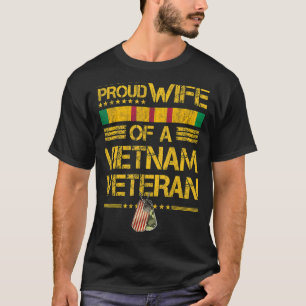 T-shirt Fière Femme D'Un Vétérinaire Du Vietnam Mon Mari E