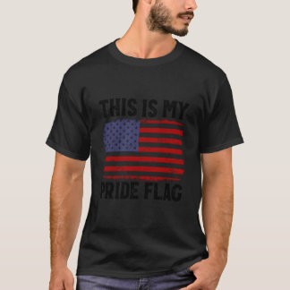 T-shirt Fière Fête Nationale Américaine Drapeau Américain