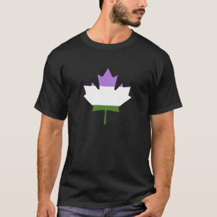 T-Shirt fière feuille d'érable genderqueer