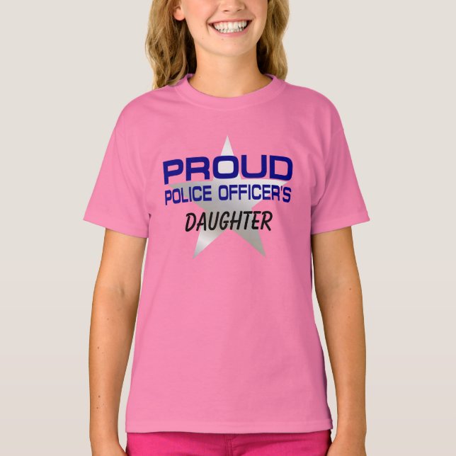T-SHIRT FIÈRE FIÈRE FILLE DE LA FILLE DE L'OFFICIER DE POL (Devant)