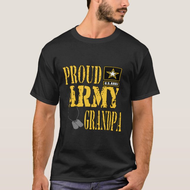 T-shirt Fière fierté armée grand-père fierté militaire (Devant)