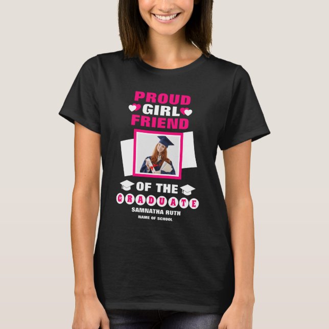 T-shirt Fière Fille Personnalisée Du Diplômé (Devant)