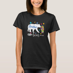 T-shirt Fière Frère Autisme Ours Puzzle Sensibilisation à