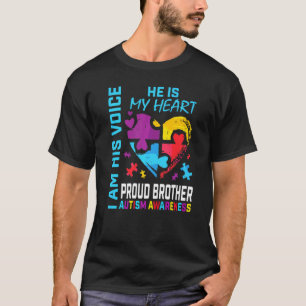 T-shirt Fière Frère Autisme Sensibilisation Pièce de Puzzl