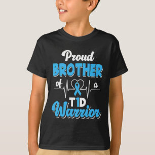 T-shirt Fière Frère D'Un Guerrier T1D Diabète Diabétique A