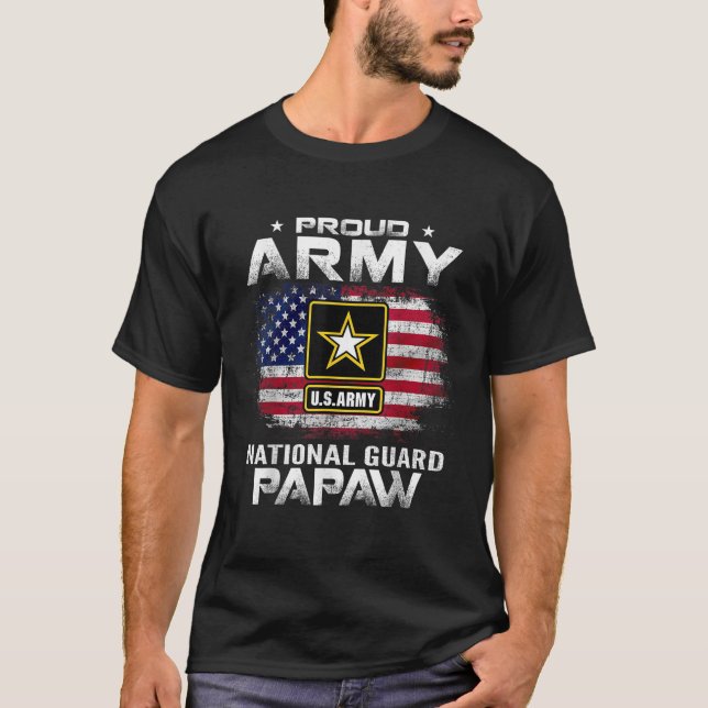 T-shirt Fière Garde Nationale de l'Armée Papaw avec drapea (Devant)