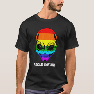 T-shirt Fière Gaylien Lgbtq Alien gay Rainbow Flag Pride M