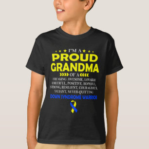 T-shirt Fière Grand-Mère Du Guerrier Du Syndrome De Down T