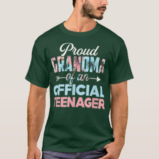 T-shirt Fière grand-mère d'un adolescent officiel 13e anni